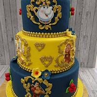 Belle and the beast cake