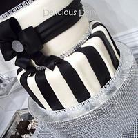 Elegant Black and White Cake
