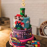 Super Mario Wedding cake 80s party Michael jackson - Cake - CakesDecor