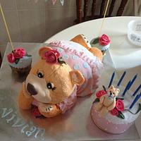 Cheeky Teddy Birthday cake 