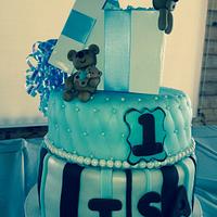 Teddy Bear First Birthday Cake