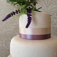 Lavender & Lace wedding cake