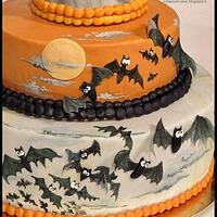 Halloween bat country cake
