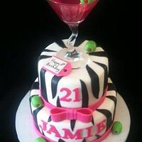 21st Birthday Jello Shot Drink Cake