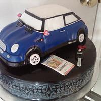 16th Birthday - Mini Cooper Cake with Drivers License