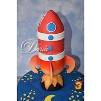 Space rocket cake