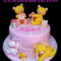 Teddy baby bear cake