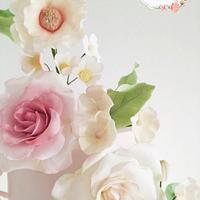 Romantic Blush Pink Wedding cake