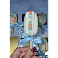 Cakepops sicles 1th birthday