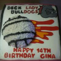 Volleyball birthday cake