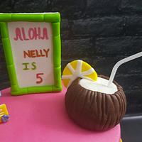 Hawaiin Aloha birthday cake