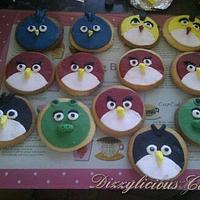 angry bird cake and cookies