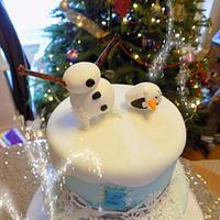 Fun with cake lace and Olaf
