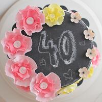 40 Birthday Party - Chalkboard technique