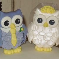 Owl themed Wedding Cake