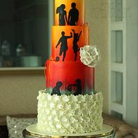 "Vibrant Life"-Wedding Cake