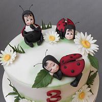 Ladybugs birthday cake