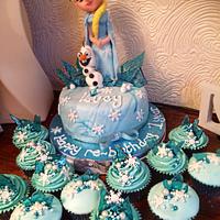 Frozen Cake and Cupcakes