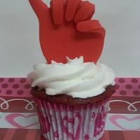 "I Love You" sign language cupcakes