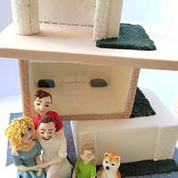 Modern house cake 