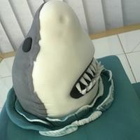 "JAWS" birthday cake