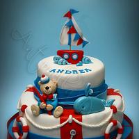 sailor bear cake