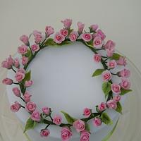 wreath mini roses