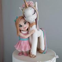 Girl with an unicorn Girl with an unicorn