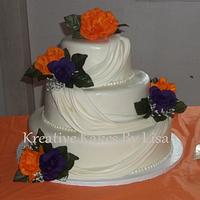 fondant swags wedding cake