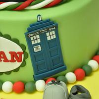 Fun Disney, scouts, dr who, harry potter and sherlock themed cake