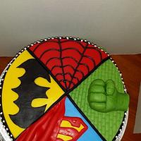 Retro Super Hero Birthday Cake