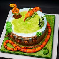 Orange Snake Cake