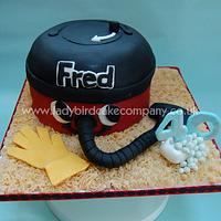 Henry the Hoover cleaning cake