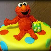 Sesame Street Birthday Cake with Elmo