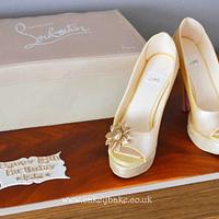 Louboutin Shoe Box Cake and Sugar Shoes