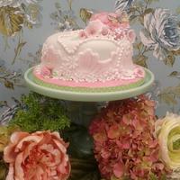 Pastal floral Birthday cake