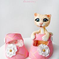 kitty in booties girlish cake