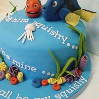 nemo and dory squishy cake ! - Decorated Cake by zoe - CakesDecor