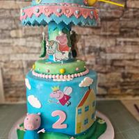 Pepa the pig birthday cake