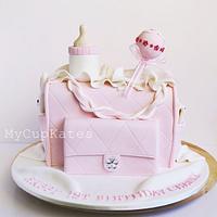Light Pink Nappy Bag Cake