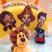 Sunshine cake with favourite TV characters
