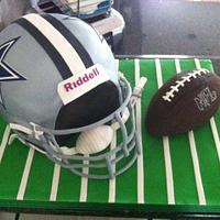 Dallas Cowboys Football Helmet Cake - cake by Teresa - CakesDecor