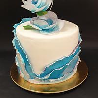 Blue & white cake Blue & white cake