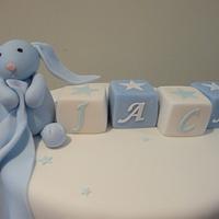 Bunny Christening cake