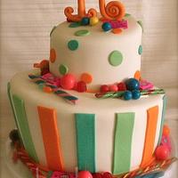 16th Birthday Candy cake