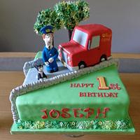 Postman Pat and his black and white cat. - Cake by Zoe - CakesDecor