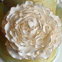 Antique Gold Painted Buttercream Cake