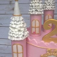 Pink castle cake 