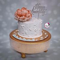 Peony Anniversary Cake