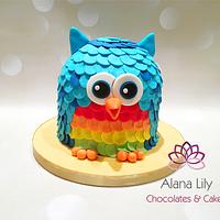 Cute Owl cake For both boys and girls